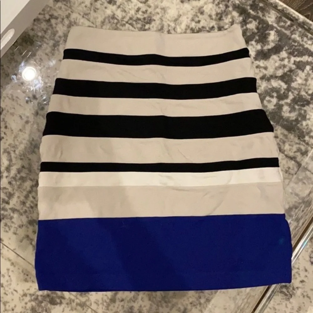 Express Bandage Color Block Skirt